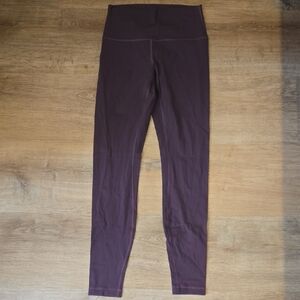 LULULEMON Wunder Under High Rise Leggings In Plum 28'' Sz 6